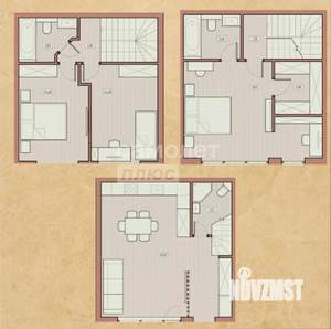 Таунхаус 105м², 3-этажный, участок 1 сот.