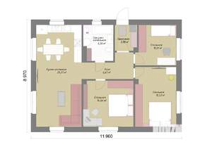 Коттедж 88м², 1-этажный, участок 5 сот.