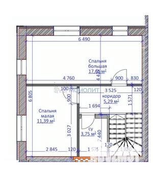 Дом 127м², 3-этажный, участок 5 сот.