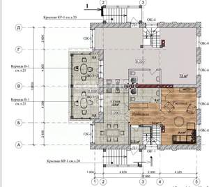 Коттедж 630м², 3-этажный, участок 5 сот.