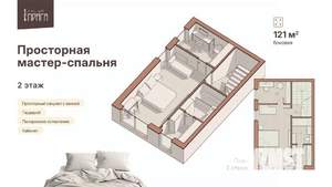 Таунхаус 121м², 3-этажный, участок 2 сот.