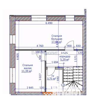 Дом 127м², 3-этажный, участок 7 сот.
