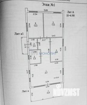 Дом 106м², 1-этажный, участок 6 сот.