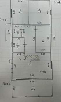 Дом 93м², 1-этажный, участок 6 сот.  