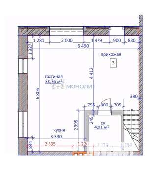 Дом 127м&sup2;, 3-этажный, участок 7 сот.  