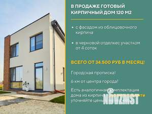 Дом 120м², 2-этажный, участок 5 сот.  