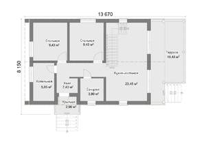 Коттедж 110м², 2-этажный, участок 4 сот.  