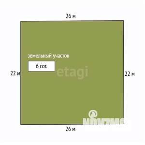 Дом 36м², 1-этажный, участок 6 сот.  