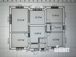 Дом 135м², 1-этажный, участок 8 сот.  