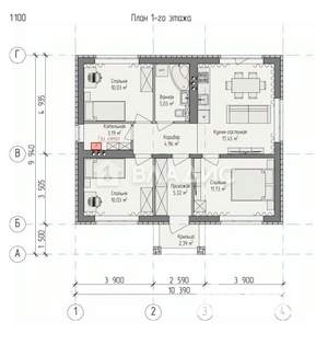 Дом 80м², 1-этажный, участок 7 сот.  