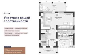 Дом 121м², 3-этажный, участок 2 сот.  