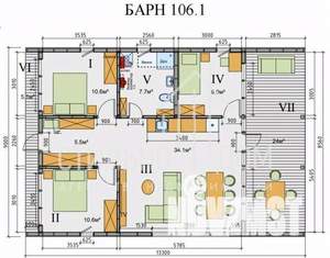 Дом 105м², 2-этажный, участок 6 сот.  