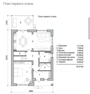 Дом 154м², 2-этажный, участок 12 сот.  