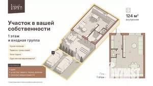 Таунхаус 124м², 3-этажный, участок 2 сот.  