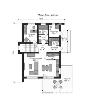 Коттедж 143м², 2-этажный, участок 7 сот.  