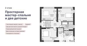 Дом 143м&sup2;, 2-этажный, участок 2 сот.  