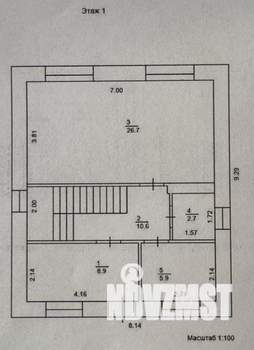 Дом 114м², 2-этажный, участок 5 сот.  