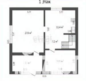Дом 118м², 2-этажный, участок 6 сот.  