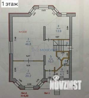 Коттедж 193м², 2-этажный, участок 11 сот.  