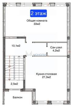 Таунхаус 226м², 3-этажный, участок 4 сот.  
