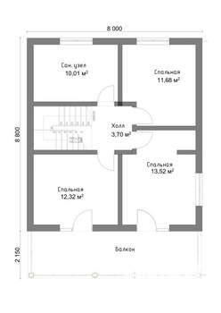 Коттедж 120м², 2-этажный, участок 5 сот.  