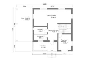 Коттедж 126м², 2-этажный, участок 5 сот.  
