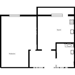 1-к квартира, на длительный срок, 37м2, 3/6 этаж