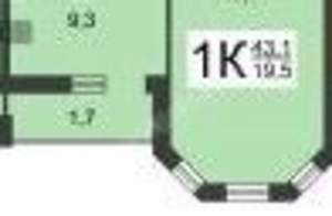 1-к квартира, на длительный срок, 42м2, 16/17 этаж