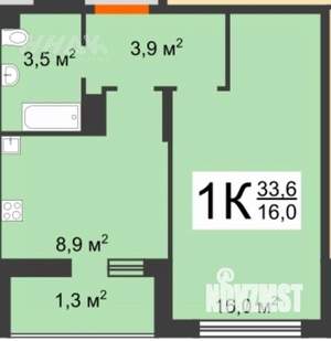 1-к квартира, на длительный срок, 34м2, 6/18 этаж