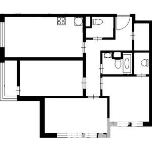 2-к квартира, на длительный срок, 46м2, 7/9 этаж