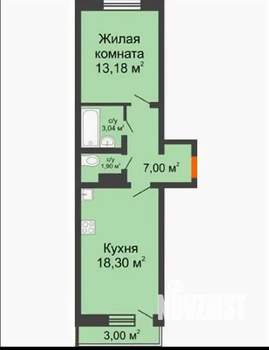 1-к квартира, на длительный срок, 45м2, 7/11 этаж