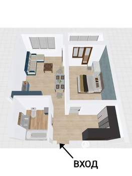 1-к квартира, на длительный срок, 43м2, 3/17 этаж