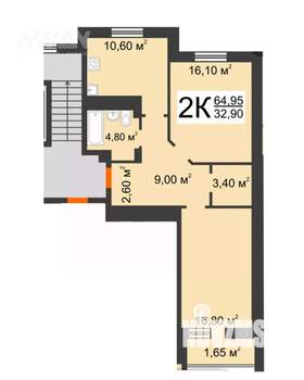2-к квартира, на длительный срок, 65м2, 10/10 этаж