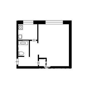 1-к квартира, на длительный срок, 33м2, 2/5 этаж