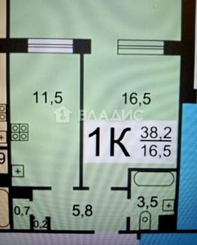 1-к квартира, на длительный срок, 38м2, 2/10 этаж