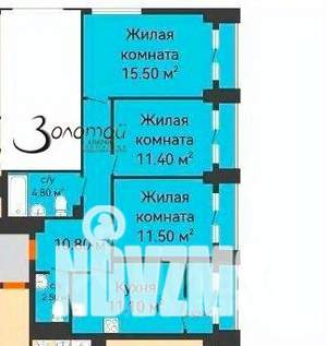 3-к квартира, на длительный срок, 69м2, 3/16 этаж