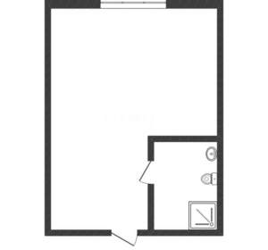 Студия квартира, на длительный срок, 14м2, 2/2 этаж