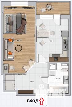 1-к квартира, посуточно, 44м2, 3/17 этаж