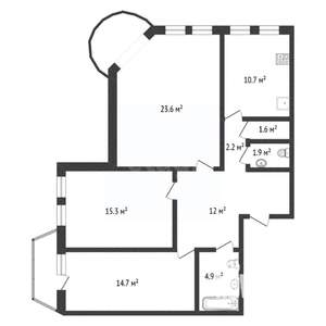 3-к квартира, на длительный срок, 87м2, 4/5 этаж