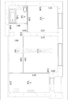 2-к квартира, на длительный срок, 45м2, 6/9 этаж
