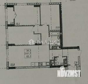 3-к квартира, на длительный срок, 83м2, 13/25 этаж