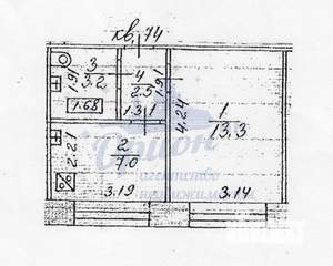 1-к квартира, на длительный срок, 26м2, 3/5 этаж