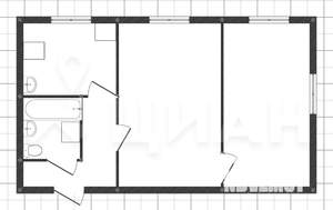 2-к квартира, на длительный срок, 44м2, 1/5 этаж