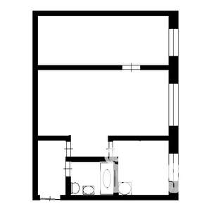 2-к квартира, на длительный срок, 46м2, 1/5 этаж