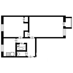 2-к квартира, на длительный срок, 46м2, 2/5 этаж