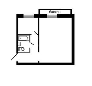 1-к квартира, на длительный срок, 32м2, 2/5 этаж