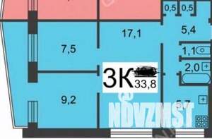 3-к квартира, вторичка, 51м2, 7/9 этаж
