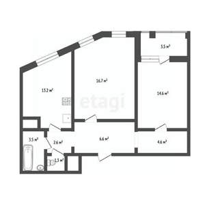2-к квартира, вторичка, 64м2, 15/17 этаж