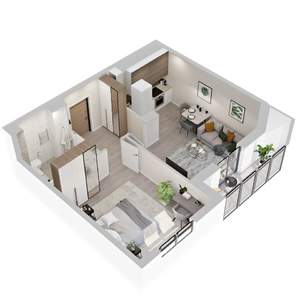 1-к квартира, вторичка, 46м2, 6/10 этаж