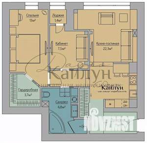 2-к квартира, вторичка, 65м2, 4/8 этаж